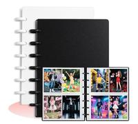 2 Pack K-Pop Photocard Binder, 40 Inner Page, 3-Inch Photo Card Holder Book, 2 x 20 inner pages, 2 x 80 pockets, display up to 320 photos, idol album, Black&White