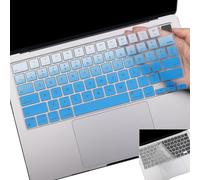 2 Pack Keyboard Cover for 2025-2021 MacBook Pro 14" 16" M4 M3 M2 M1 Pro/Max, 2025-2023 MacBook Air 13" 15" M4 M3 M2, Ultra Thin Keyboard Skin for 14.2" 16.2" MacBook Pro /13.6" 15.3" US-Ombreblue