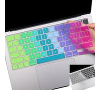 2 Pack Keyboard Cover for 2025-2023 MacBook Pro 14" 16" M5 M4 M3 M2 M1 Pro/Max & MacBook Air 13" 15" M4 M3 M2,Ultra Thin Keyboard Skin for MacBook Pro 14.2" 16.2" / MacBook Air 13.6" 15.3" US-Rainbow