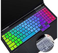 2 Pack Keyboard Cover Skin for Lenovo IdeaPad Gaming 3i 15.6", Lenovo Legion 5 Keyboard Protector,Lenovo Legion 5 Series 5i 5p 5pi 15.6 and 17.3"(Rainbow+Clear)