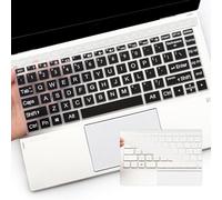2 Pack Keyboard Cover with Large Letters for HP 14 Laptop/Pavilion X360 14-dk 14m-dh 14-dq 14-cd/ce/cf 14-dq0052dx dq2053cl 14-dq5043cl 14-cf2112wm 14-dk1003dx 14-ce3065st 14-fq0039ms 14-dh2097nr