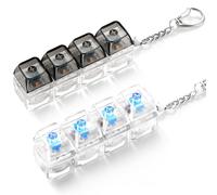 2 Pack Keyboard Fidget Toy - Clicky & Silent Keyboard Clicker Fidget Keychain - Quiet Fidget Toys for Adults, Sensory Toy for Boost Focus & Calm Anxiety at Work, Travel - Stress Relief Gifts