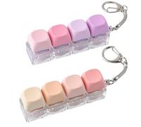 2 Pack Keyboard Fidget Toys - Creamy & Silent Stress Relief Fidget Clicker Keychain, MOA Keycaps, Focus & Anxiety Relief
