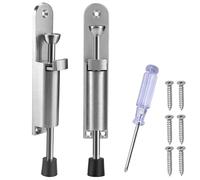 2 Pack Kick down Door Stop Door Stoppers - Spring Loaded Telescopic Door Stopper, Indoors Outdoor Doorstop Heavy Duty Kickdown Door Stoppers Holders, Adjustable Door Stops for Distance from The Ground