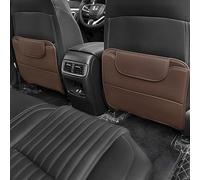 2 Pack Kick Mats Back Seat Protector for Dodge Durango/Hornet/Charger/Challenger/Caravan/Neon Car Seat Protector Multifunctional Back Seat Cover,Coffee