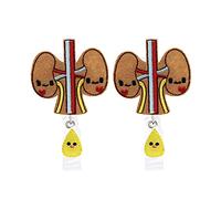 2 Pack Kidney Retractable Name Card Badge Holder Reel with Alligator Clip, 24 inches Thick Pull Cord