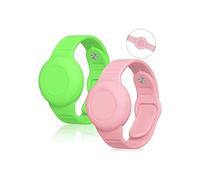 2-Pack Kids AirTag Case Water-Resistant Silicone Wristband - Full Coverage, Anti-Lost, Adjustable