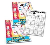 2 Pack - Kids Scribble Pad with Drawing Ideas - 12x9 Inches, 50 Pages - Fun Art Notebook for Creative Drawing, Coloring & Doodling