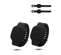 2 Pack Kids Silicone Watch Straps for UGREEN FineTrack Anti-Loss Tracker,daunke Full Protection Cover,Scratch-Resistant,Shockproof,Waterproof（Black）