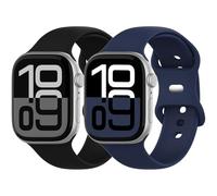 2 Pack Kids Sports Bracelet Compatible with Apple Watch 40 mm 42 mm 41 mm 38 mm 44 mm 45 mm 46 mm Silicone Soft Bracelets for iWatch Ultra SE Series 11 10 9 8 7 6 5 4 3 2 1, Girls Boys Woman