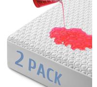 2 Pack King Size 100% Waterproof Mattress Protector, Premium Bamboo 3D Air Fabric Mattress Pad Cover Ultra Soft Breathable, Noiseless Washable, 8"-21" Deep Pocket