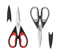 2-Pack Kitchen & Herb Stainless Steel Scissors, All Purpose Shears, Kitchen Scissor, Durable and Easy to Clean, Onyx Blac(Red,Black,Grey)