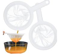 2 Pack Kitchen Ultra Fine Mesh Strainer - Premium Food Grade PP Strainer With Non Slip Handle - Nylon Mesh Filter Spoon for Jam Straining (100Mesh, 200Mesh)