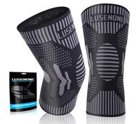 2 Pack Knee Support for Women/Men, Knee Brace Compression Sleeve Support for Arthritis,Knee Pain Relief,Meniscus Tear,ACL,MCL,Joint Pain, Ligament Injury,Tendonitis,Running,Gym,Sports,Black XL
