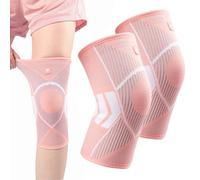 2 Pack Knee Supports Brace,Breathable Knee Compression Support for Women Arthritis, Joint Pain, Pain Relief,Compression Knee Sleeve for Fitness, Running, Work Out, Sports