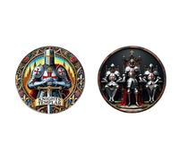 2 Pack Knights Templar Armor Enamel Pins, Medieval Crusader Armored Knight Alloy Badge, Symbol of Honor Loyalty and Protection