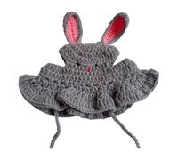 2 Pack Knitted Bunny Hat Baby Earflap Kid Warm Fleece Cap Bunny Rabbit Kint hat Baby Girl Bunny Rkz483 (Light Gray, M)