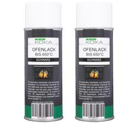 2-Pack KOKA Oven Paint Spray 650°C Heat Resistant Black Matt Aerosol