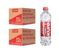 (2 PACK) KURE OXYGEN Multipack - Spring Water Supercharged with Nano Oxygen - Non-carbonated - Oxygenated Bottled Water - ((500 mlx24) x2)