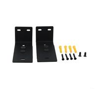 2-Pack L-Shaped Soundbar Wall Mount Bracket, Adjustable 3.4-5.8 Inch Duty Holder for Samsung for SONY for LG for BOSE, Under TV or Drywall Installation, Black