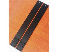 2 Pack L22 x W 2.5" 10mm Thick Hidden Countertop Support Brackets, Straight Steel Countertop Support Brackets Solid Floating Shelf Bracket for Countertops Frosted Black