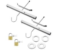 2 Pack Ladder Clamps, Universal Lockable Ladder Roof Rack Clamps -1 Pair, Ladder Clamp with Padlock to Secure Ladders and Steps to Car or Van Roof Racks