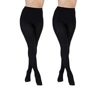 2 Pack Ladies Heatguard Thermal 140 Denier Tights Black Small