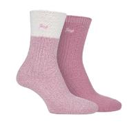 2 Pack Ladies Supersoft Warm Ribbed Thick Hiking Boot Socks
