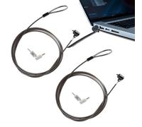 2 Pack Laptop Lock, Hardware Security Cable Lock, Tablet Lock Cable, 2 Keys Heavy Duty Steel for Laptop Computer/Samsung and All Other Notebooks and Tablets (Black)
