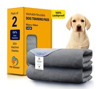 (2 Pack - Large 90x104cm) Washable Large Pet Pee Pads Mats Puppy Training Toilet Reusable Pad Wee Dog 90 x 104cm