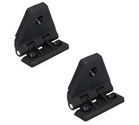 2 Pack Large Black Polymide Leaf Hinge Reinforced Plastic 80x100mm Italian