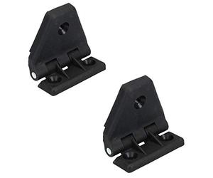 2 Pack Large Black Polymide Leaf Hinge Reinforced Plastic 80x100mm Italian