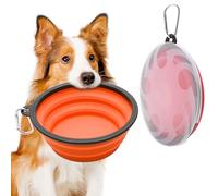 2 Pack Large Collapsible Dog Bowl, 1000ml/35oz Foldable Dog Travel Bowls, Portable Dogs Water Food Bowl with Carabiner, Pet Cat Feeding Cup Dish for Traveling, Walking, Hiking