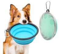 2 Pack Large Collapsible Dog Bowl, 1000ml/35oz Foldable Dog Travel Bowls, Portable Dogs Water Food Bowl with Carabiner, Pet Cat Feeding Cup Dish for Traveling, Walking, Hiking