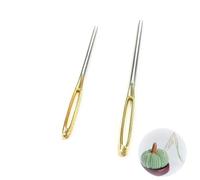 2-Pack Large-Eye Blunt Needles, 195 mm Extra-Long Steel Yarn Darning Knitter for Hand Crochet, Thick Wool Sewing Up