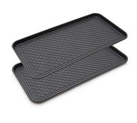 2 Pack Large Multifunctional Boot Tray Boot Mat Washable Indoor or Outdoor Tray Mat for Shoes Boots Plants Pots Paint Tins Pet Bowls Car Storage, 30 x 15 x 1.2 Inches