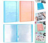 2 Pack Large Sticker Photo Storage Album, Stamp & Cutting Dies Storage Book Organizer Folder for Cards Storage DIY Scrapbooking Card Making Supplies 40 Pages 160 Pockets in total (Blue + Orange)