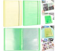 2 Pack Large Sticker Photo Storage Album, Stamp & Cutting Dies Storage Book Organizer Folder for Cards Storage DIY Scrapbooking Card Making Supplies 40 Pages 160 Pockets in total (Yellow + Green)