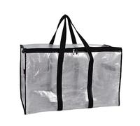 2 Pack, Large Storage Bags with Handles, Clear PVC Material, 74 x 37 cm Dimensions, Reinforced Black Trim