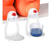 (2 Pack) Laundry Detergent Cup Holder Drip Catcher Organizer Clip Tight on Laundry Bottle Spouts, No More Leaks or Mess with Detergent and Fabric Softener in Laundry Room