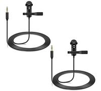 2 Pack Lavalier Microphone Compatible with DJI Mic 2 & Rode Wireless Pro/Wireless GO 2 / II Transmitters - Omnidirectional Lav Lapel Wearable Mic for Vlog Interview Streaming Lectures Broadcasters