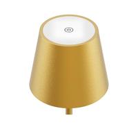 2-Pack LED Cordless Table Lamp 3W 5500mAh Rechargeable Battery Operated Stepless Dimmable Portable Lamp for Restaurant, Bedroom, Outdoor (Gold)