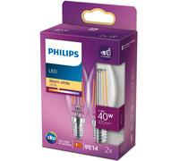 2-pack LED E14 Crown 4.3W (40W) Clear 470lm