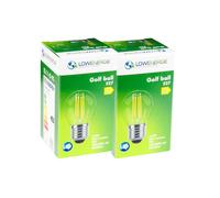 (2 Pack) LED Filament Light Bulb G45 Golf Ball E27 Screw 5.9w equiv brightness 80w Warm White Mini Globe 2700K Chandelier Energy Saving