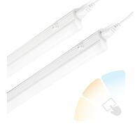 2-Pack LED Garage Lighting 4ft 18W, Linkable Batten Light with 3CCT & Hardwire, Polycarbonate Integrated Insulation Housing, Seamless T5 LED Strip Light for Garage Warehouse Loft Shed Office, No Plug