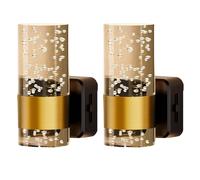2-Pack LED Night Lights Plug-In, Auto Sensor, Dimmable Brightness, Up/Down Bubble Acrylic Wall Light, US Plug