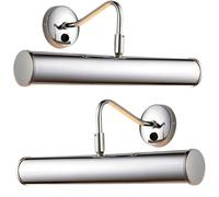 2 PACK LED Twin Picture Wall Light Chrome Plate Dimmable 6.2W Bulb Lighting Bar