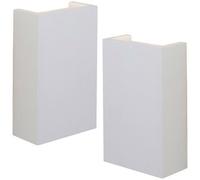 Loops 2 PACK LED Twin Wall Light Warm White Primed White (ready to paint) Down Lamp Loops White