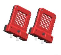 2 Pack LED Work Light for 20V 21V Power Tool for battery, Adjustable Socket Lantern 14W Bright Inspection Lamp Compatible with Multiple Brands Top Contact Cells(red 2PCS)