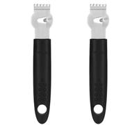 2 Pack Lemon Zester & Citrus Peeler Set - Stainless Steel Zester Grater Tool with Comfort Grip - Professional Lemon Grater for Zesting, Peeling & Garnishing